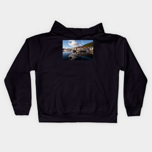 Watercolour Wharves Kids Hoodie